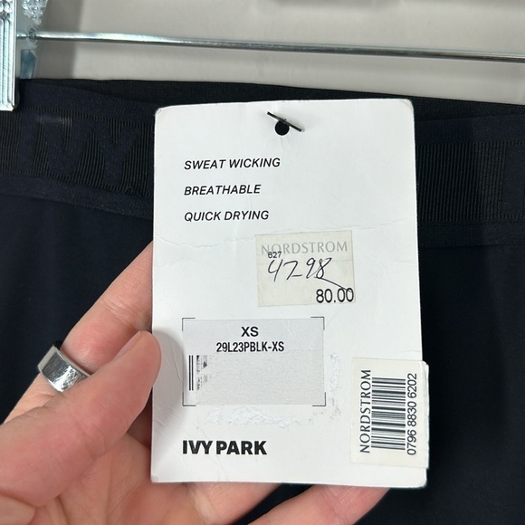 NWT Ivy Park Black Slash Leggings Size XS - Picture 5 of 14